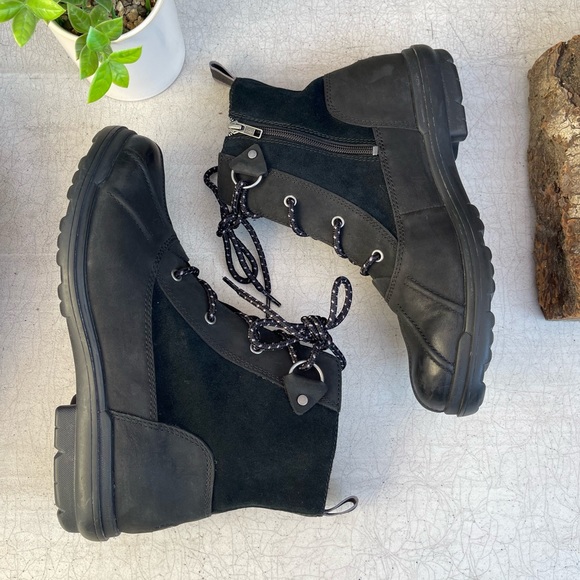 UGG Hapsburg Duck WINTER BLACK BOOTS WOMENS  SIZE 7.5 gently used - Picture 7 of 16